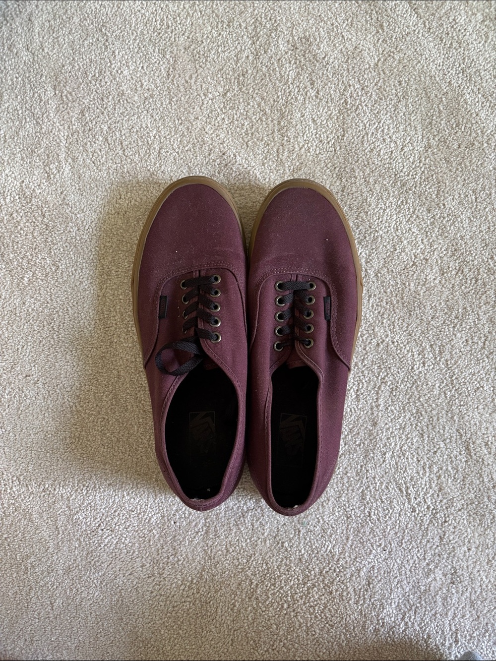 Vans Men's Authentic Shoes in Burgundy